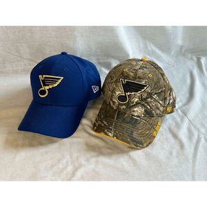 St. Louis Blues Baseball Hat Lot of Two, Blue & Camo, '47 Brand, New Era